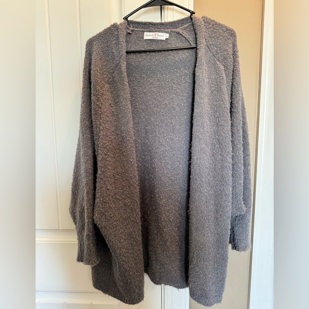 Cozy Women's Cardigan in Charcoal Gray